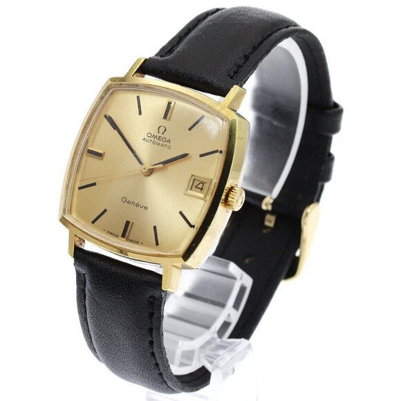 OMEGA Geneve Cal.565 Date gold Dial Automatic Men's Watch - Picture 1 of 12